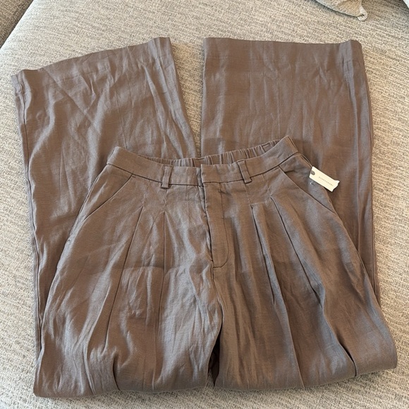 NWT Anthropologie Maeve The Avery Pleated Wide Leg Linen Trousers Pants - Picture 7 of 9